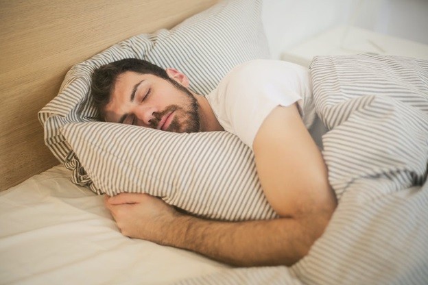 man sleeping after consuming flavored terpene cannabis