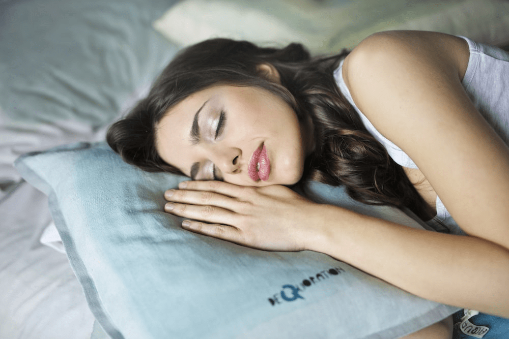  A woman sleeping peacefully