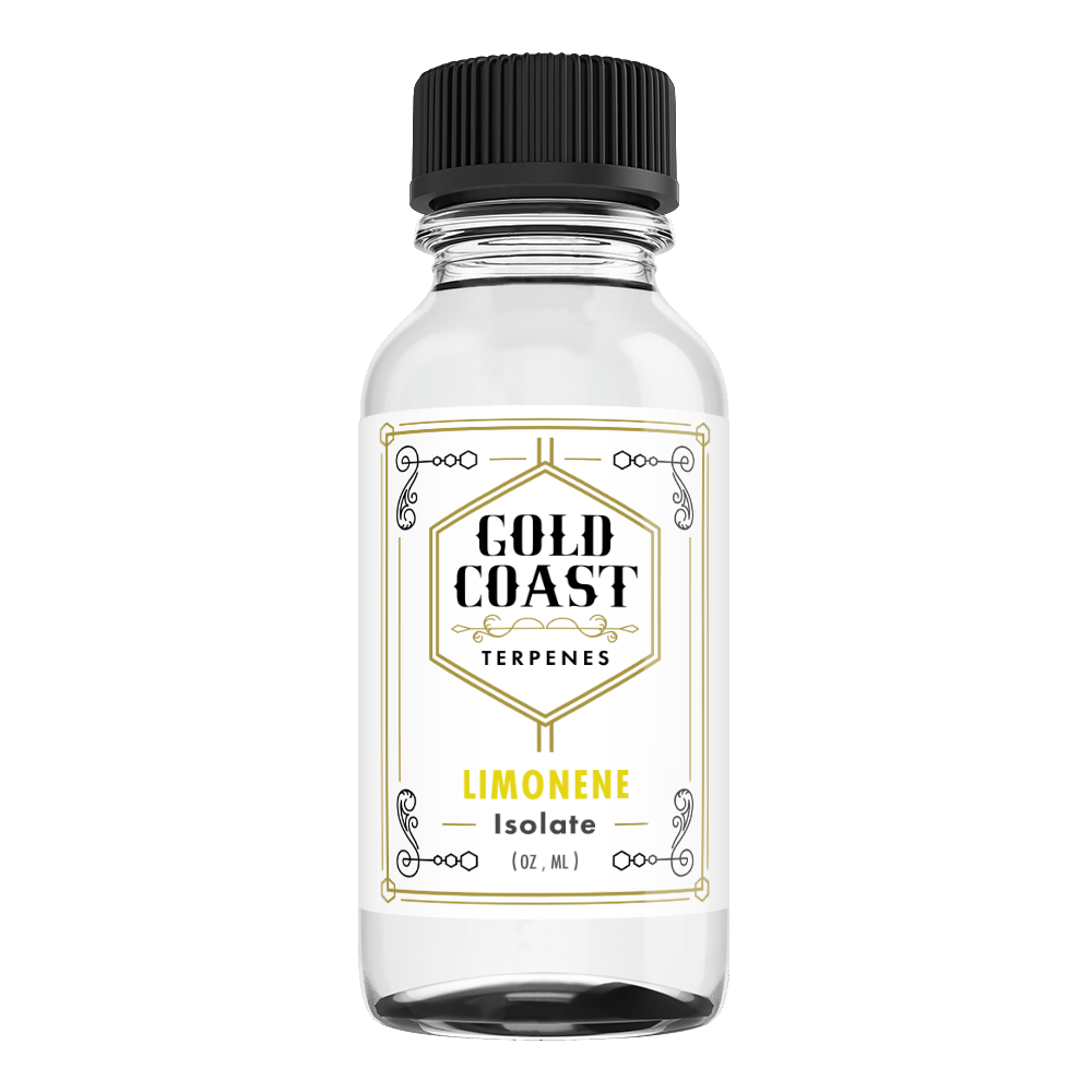 Gold Coast Terpene’s bottle of limonene isolate