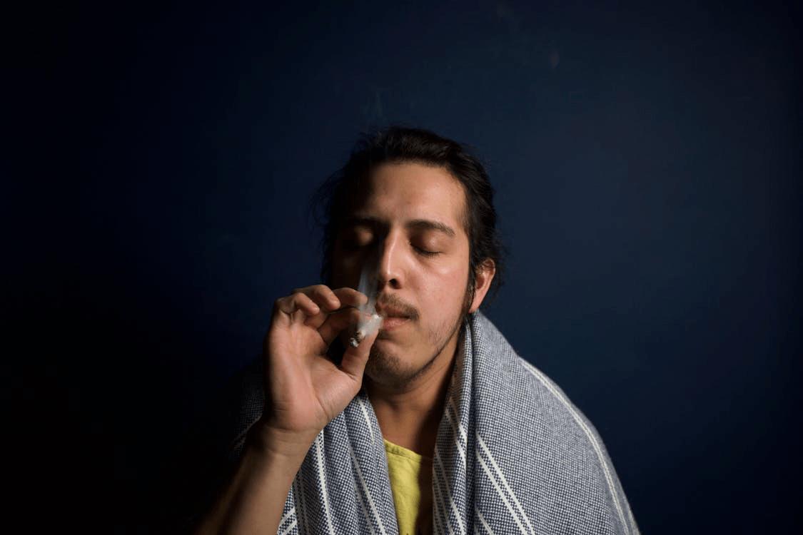 A man smoking
