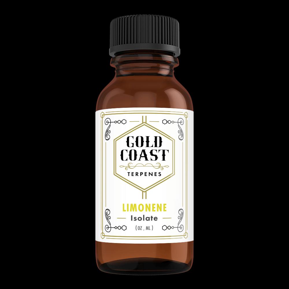 A bottle of limonene terpene isolate