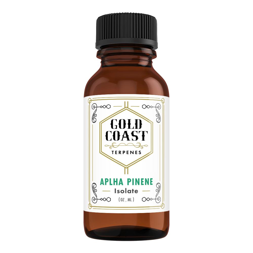 A bottle of Alpha Pinene terpene isolate