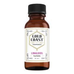 A bottle of Linalool terpene isolate