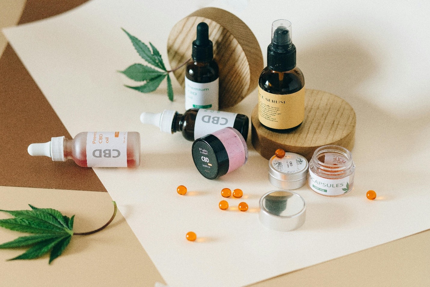 containers of CBD products