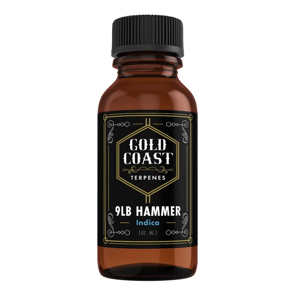 a bottle of 9lb Hammer terpene strain