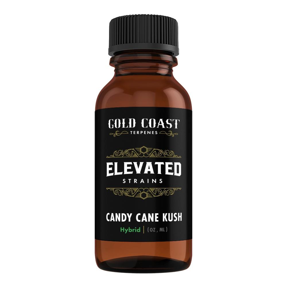 A bottle of Candy Cane Kush