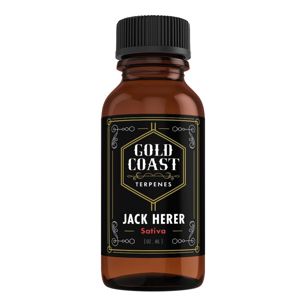 A bottle of Jack Herer (Sativa) from Gold Coast Terpenes