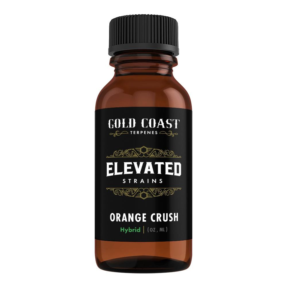 A bottle of Orange Crush (Hybrid) from Gold Coast Terpenes