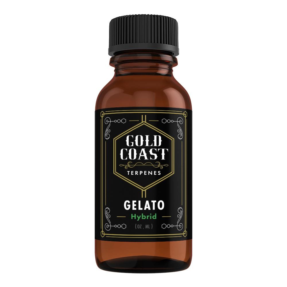 A bottle of Gelato (Hybrid) from Gold Coast Terpenes