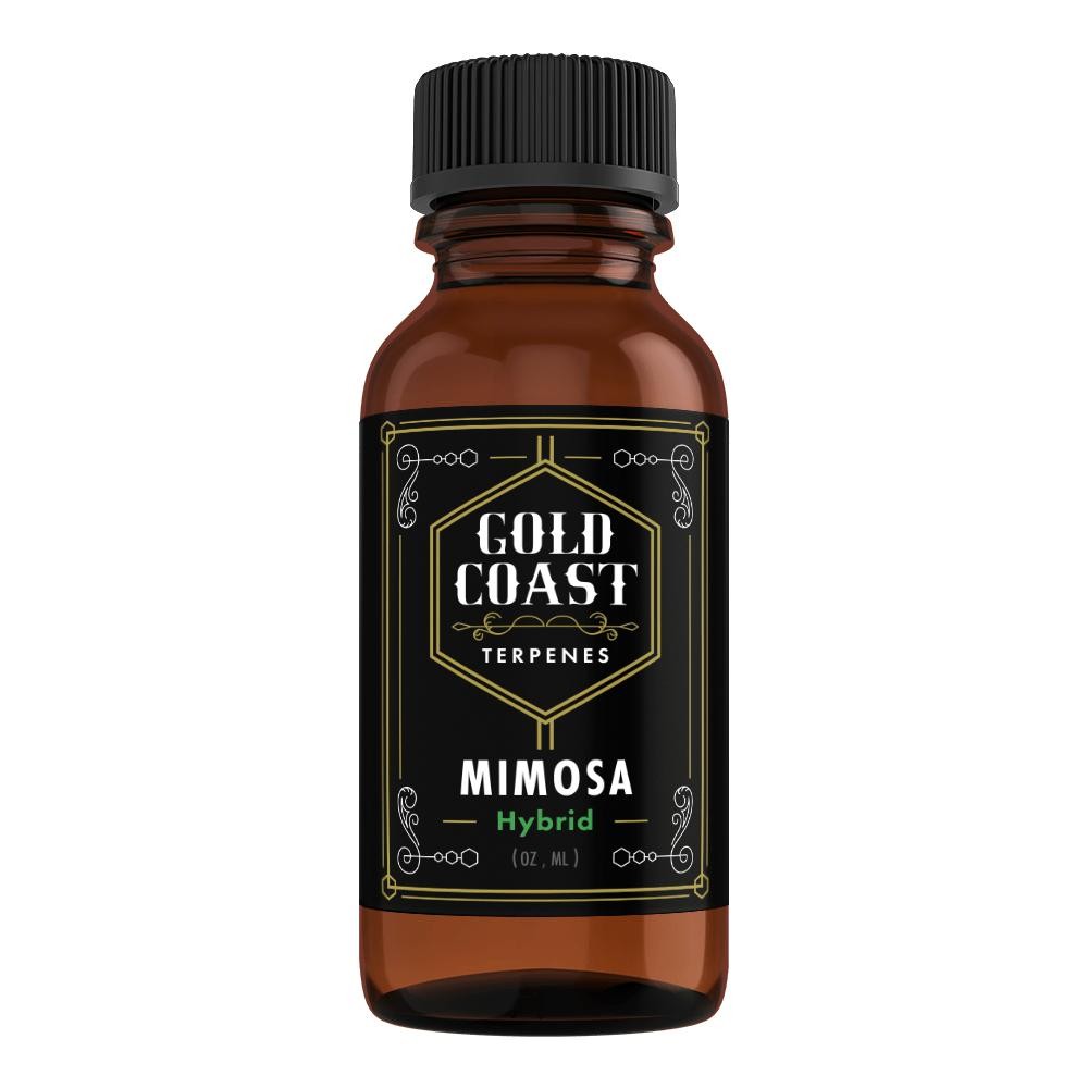 A bottle of Mimosa (Hybrid) from Gold Coast Terpenes