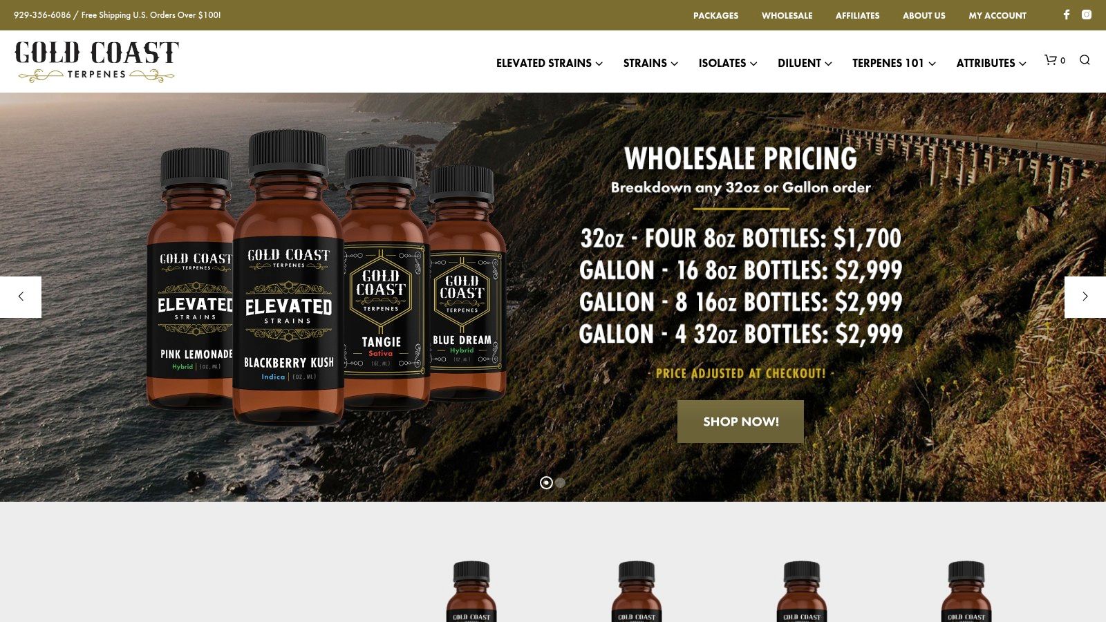 Screenshot from https://www.goldcoastterpenes.com