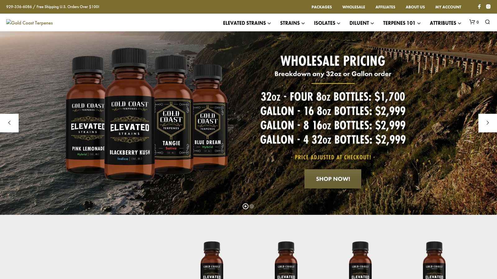 Screenshot from https://www.goldcoastterpenes.com