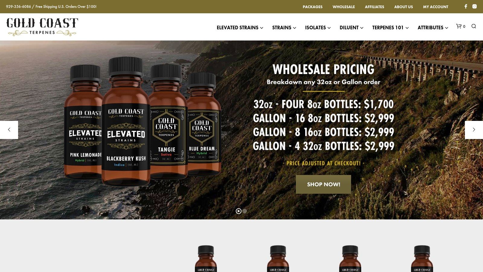 Screenshot from https://www.goldcoastterpenes.com